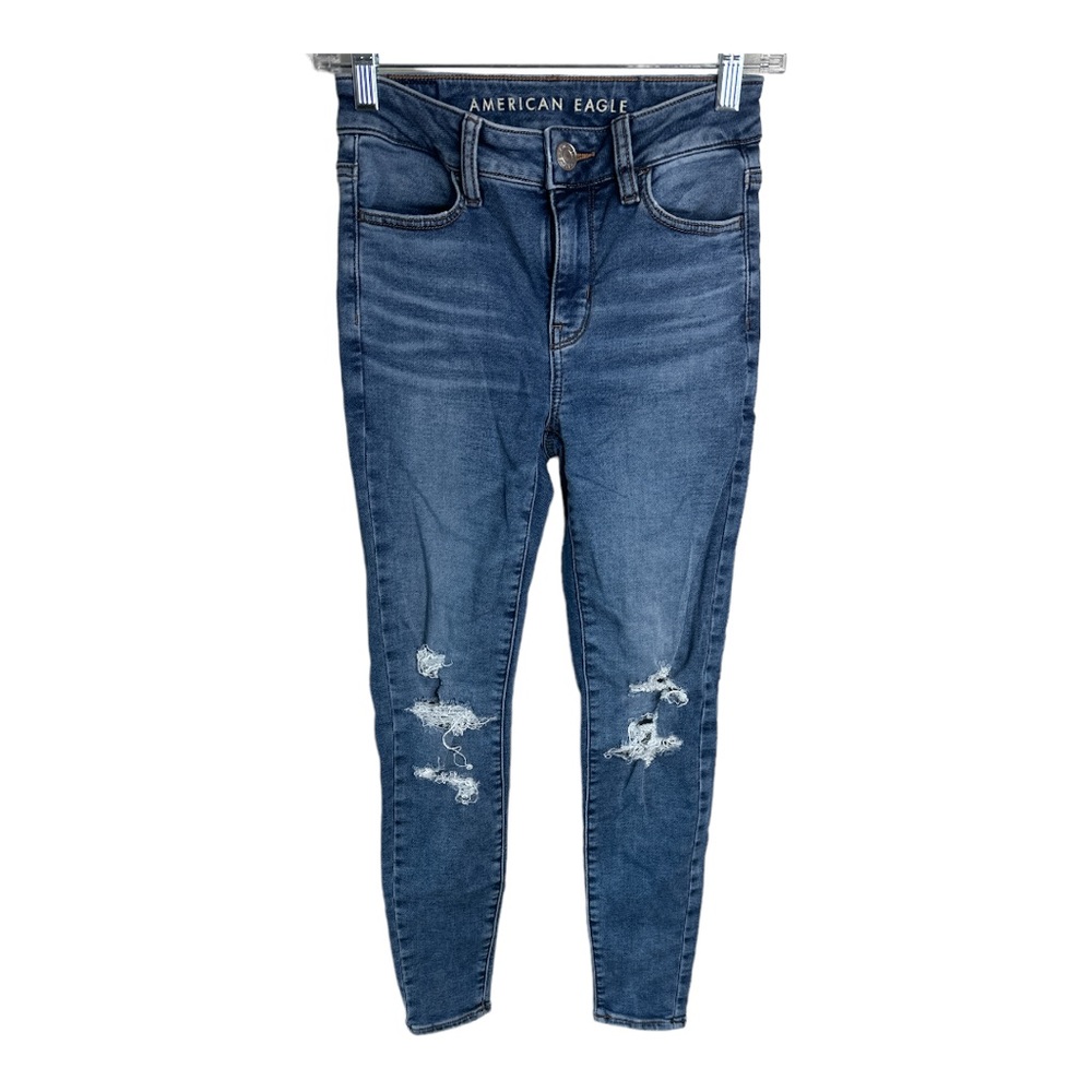 American Eagle Outfitters Hi Rose Jegging Distressed Women’s Size 0 Short